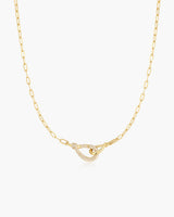 Ania Haie Gold Interlocked Pavé & Polished Knot Necklace