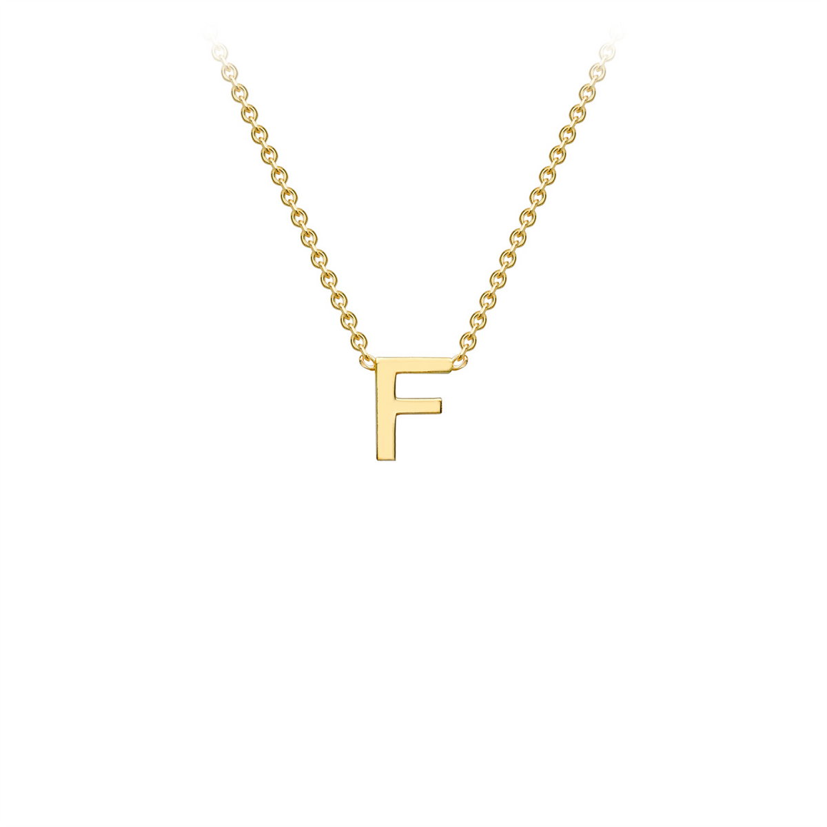 9ct Yellow Gold Petite Initial Necklace - D