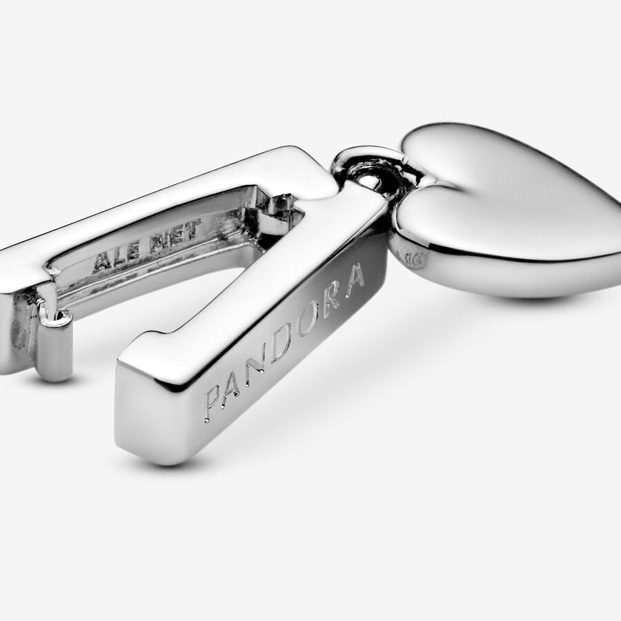 PANDORA Reflexions dangling heart silver clip charm