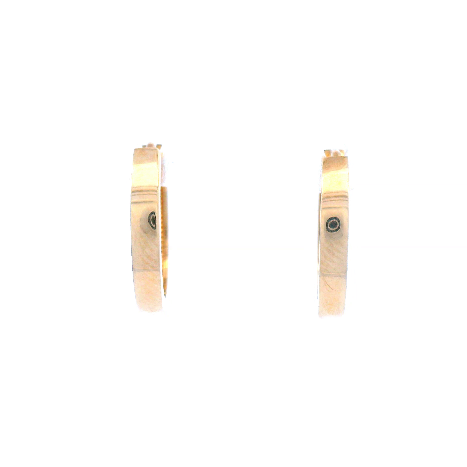 9ct Yellow Gold Plain Oval Huggie