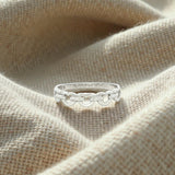 Four Heart Dress Ring in White Gold
