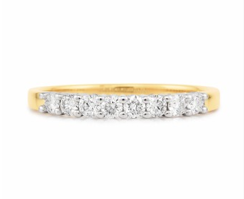 Diamond Claw Set Wedder in 18ct Two-Tone Gold