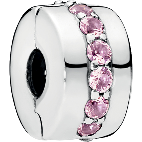 Pandora Pink Sparkling Row Clip Charm