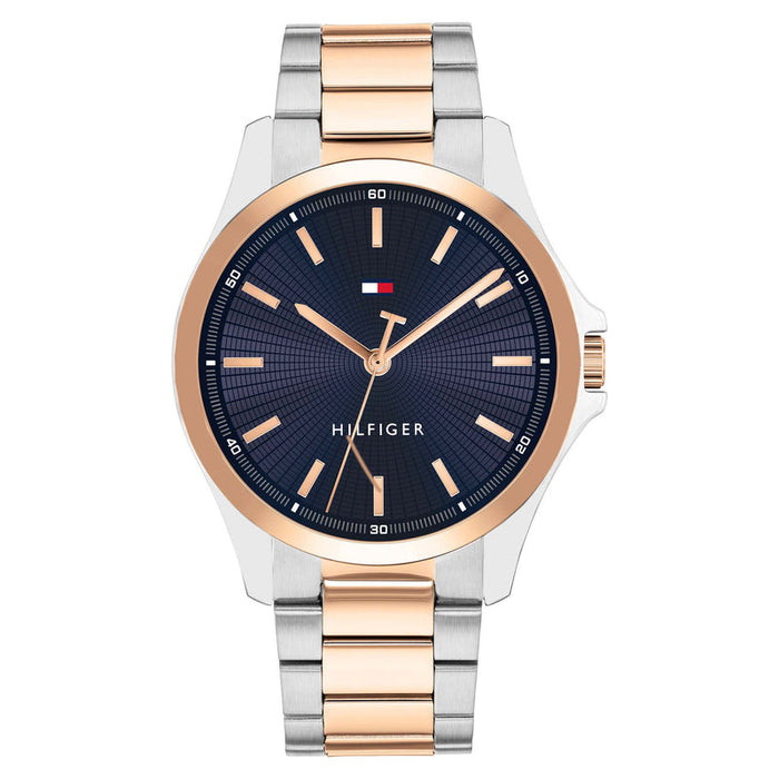 Tommy Hilfiger Two-Tone Steel Navy Dial Men's Watch