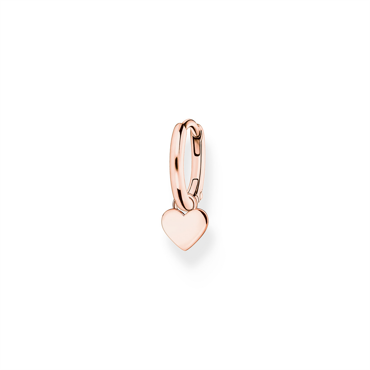 Thomas Sabo Rose Gold Single Hoop Earring With Heart Pendant