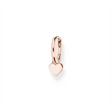 Thomas Sabo Rose Gold Single Hoop Earring With Heart Pendant