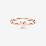 Heart 14k rose gold-plated ring