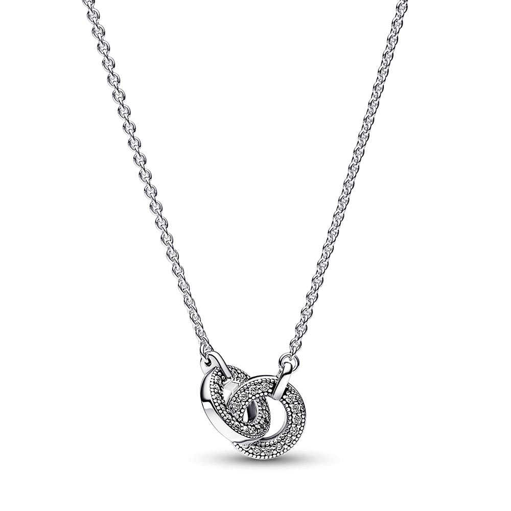 Pandora Signature Intertwined Pavé Pendant Necklace