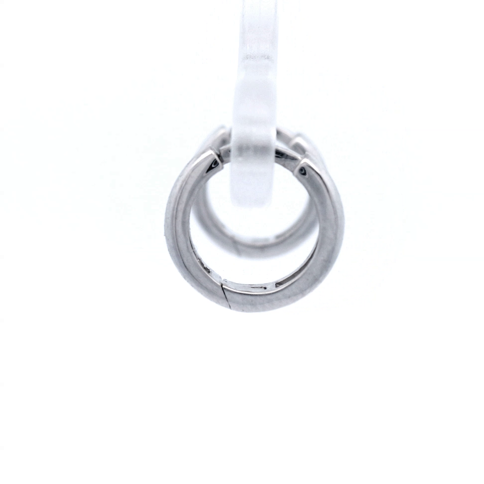 9 Carat White Gold Mini Plain Huggie