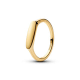 Engravable 14k gold-plated ring