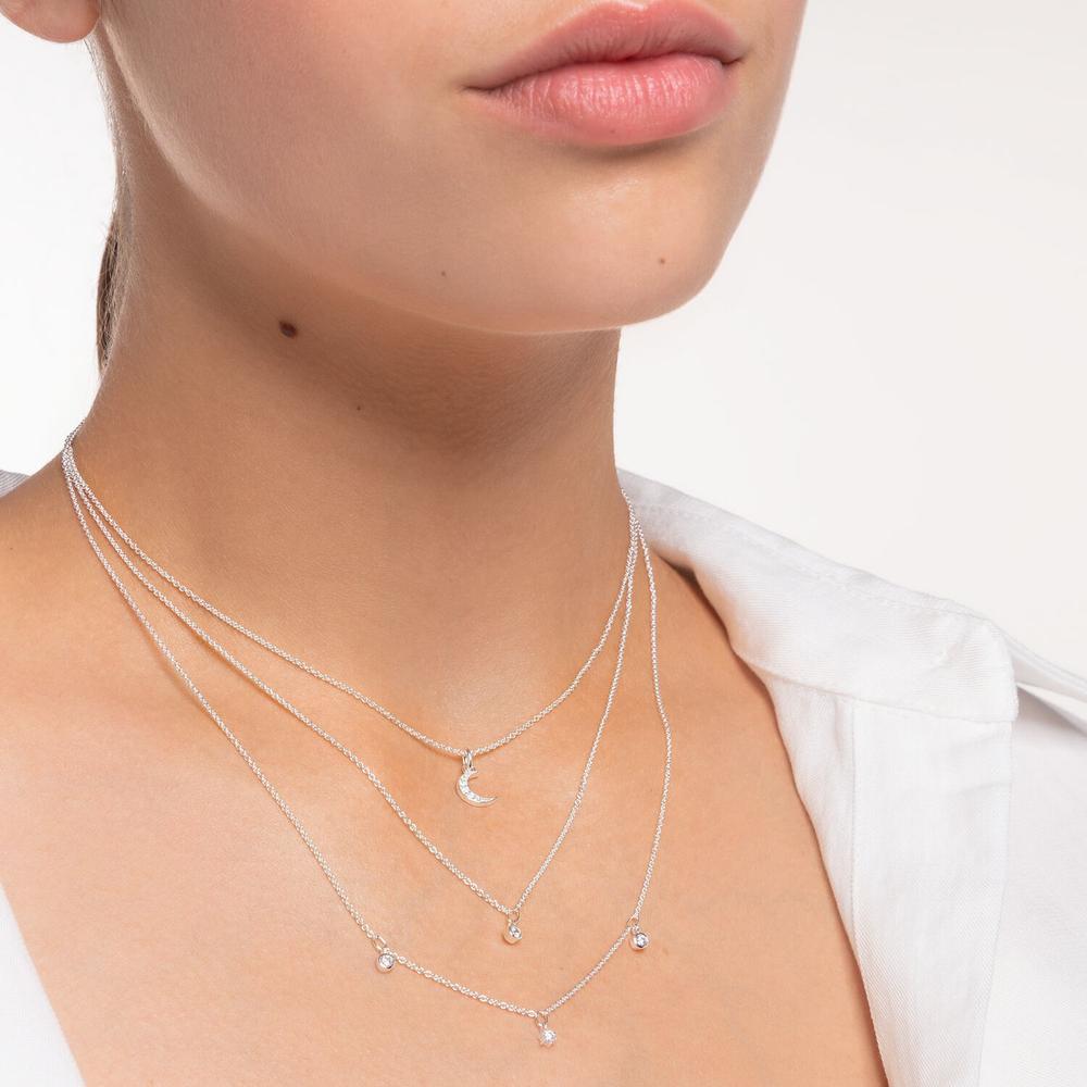 Thomas Sabo Silver Moon Necklace 38-45cm