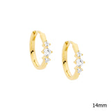 Ellani Gold Plated Sterling Silver Hoop Earrings