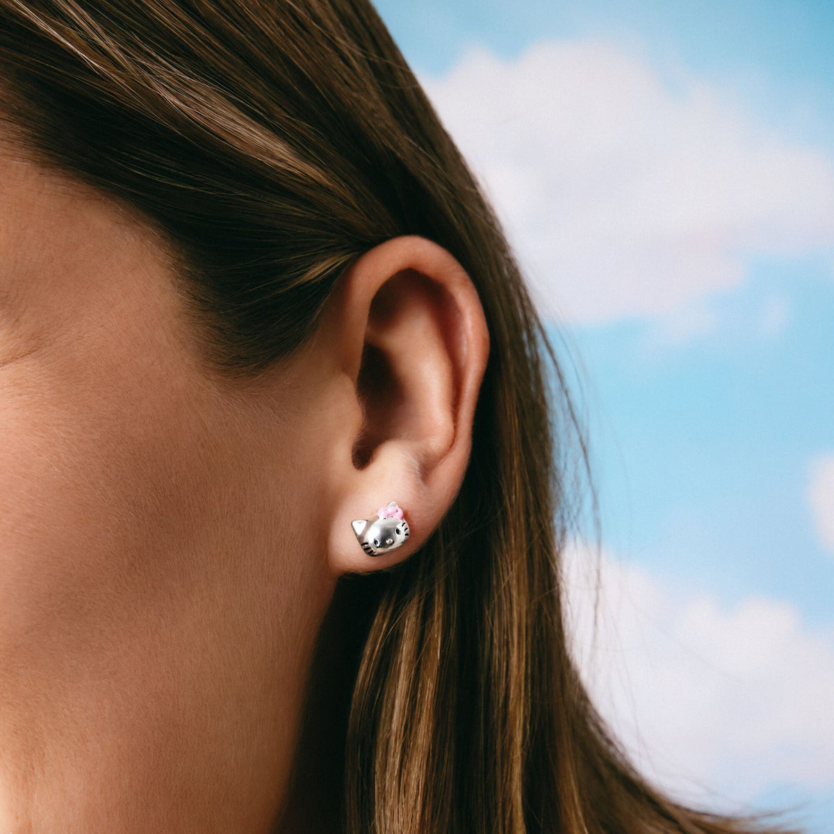 Homas Sabo Hello Kitty Ear Studs