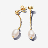 Treated Freshwater Cultured Pearl Drop Earrings