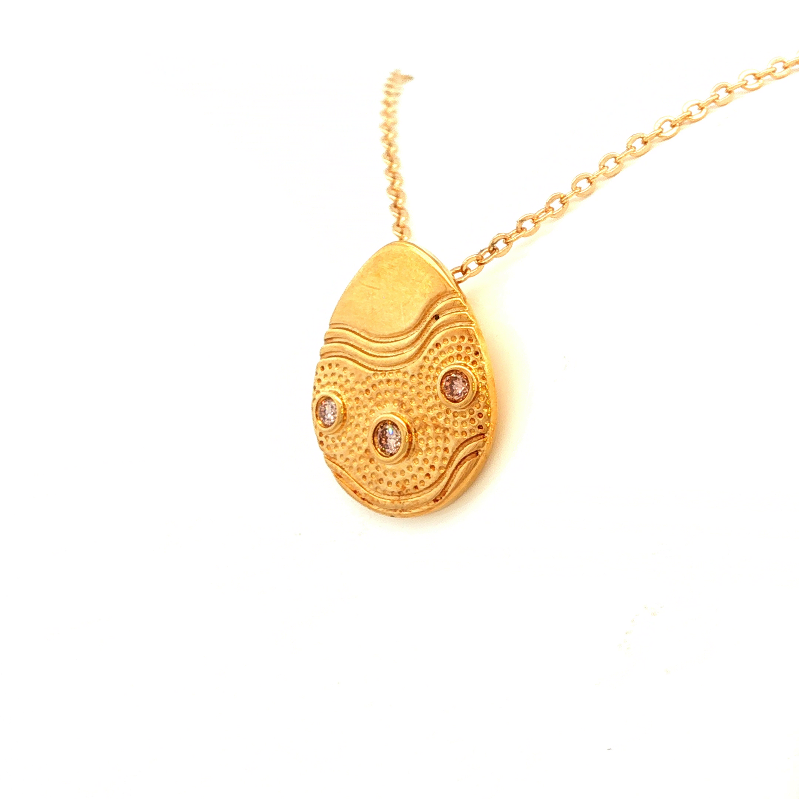 Dreamtime Diamond Tear Drop Pendant in Yellow Gold
