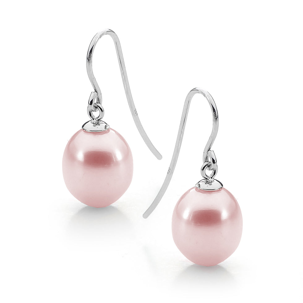 Ikecho Natural Pink Freshwater Pearl Venus Earrings