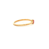 Pear Ruby Dress Ring in Yellow Gold