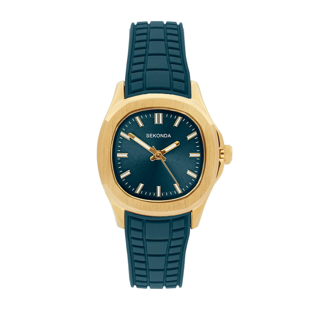 Sekonda Octaire Teal Dial Teal Silicone Womens Watch