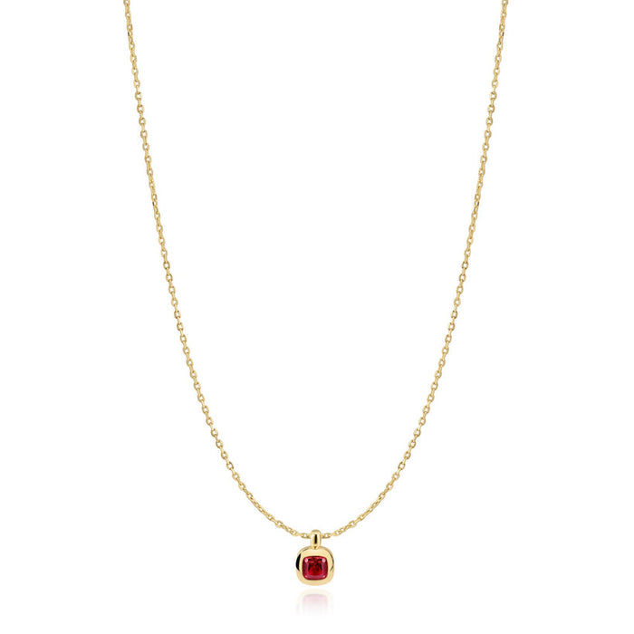 Ania Haie Gold Crimson Solitaire Necklace