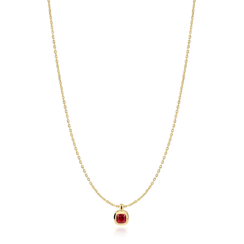 Ania Haie Gold Crimson Solitaire Necklace