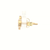 Mini Infinity Stud Earrings set with Cubic Zirconia in 9 Carat Yellow Gold. Design: EAR747