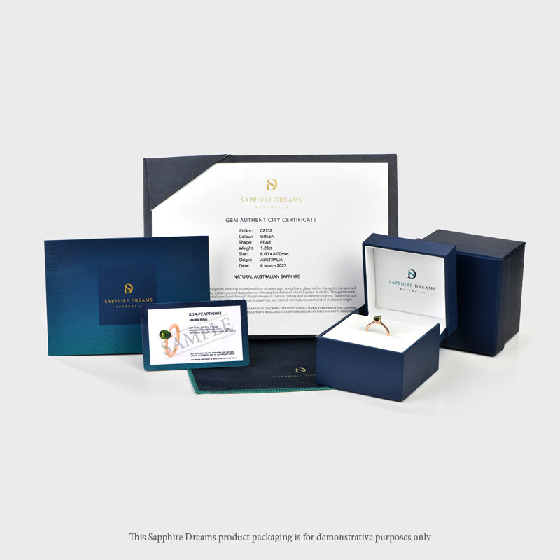 Adelia Pear Green Ring