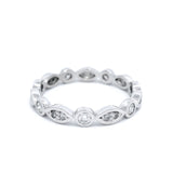 Platinum & Diamond Bezel Set Ring in White Gold