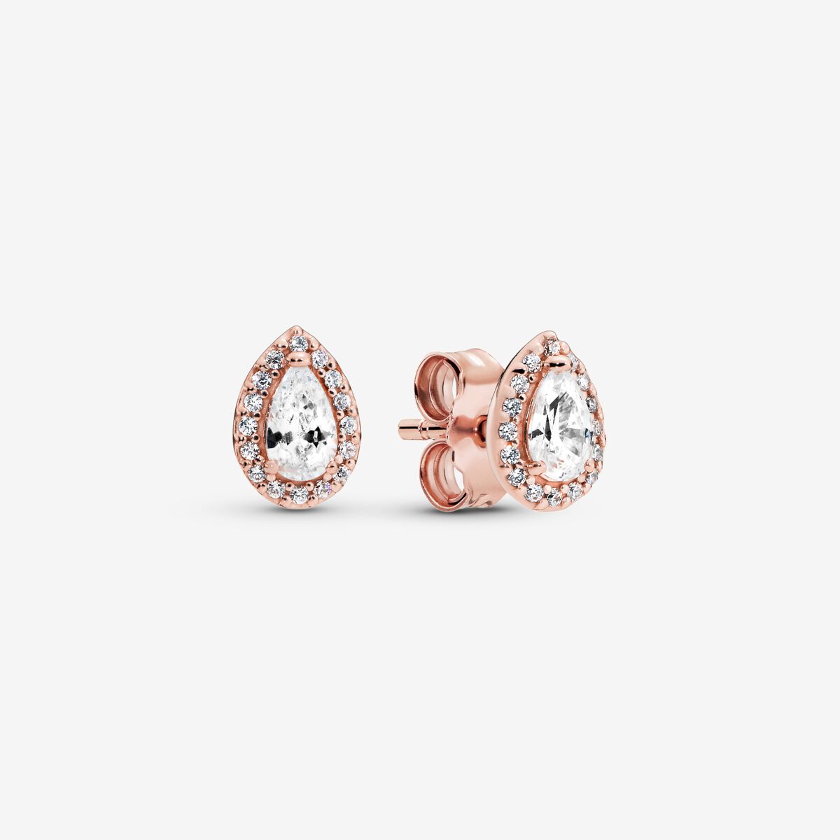 PANDORA Rose Radiant Teardrops Earring Studs with Clear CZ