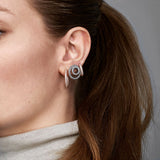 PANDORA Rose Hearts Of Pandora Earring Hoops w CZ