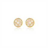Mini Mosaic Gold Stud Earrings
