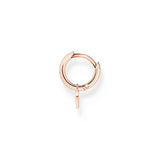 Thomas Sabo Rose Gold Single Hoop Earring With Heart Pendant