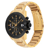 Tommy Hilfiger Gold Steel Black Dial Multi-function Men's Watch