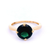 Round Blue/Green Sapphire, set in a 4 claw setting made of 9 Carat Yellow Gold