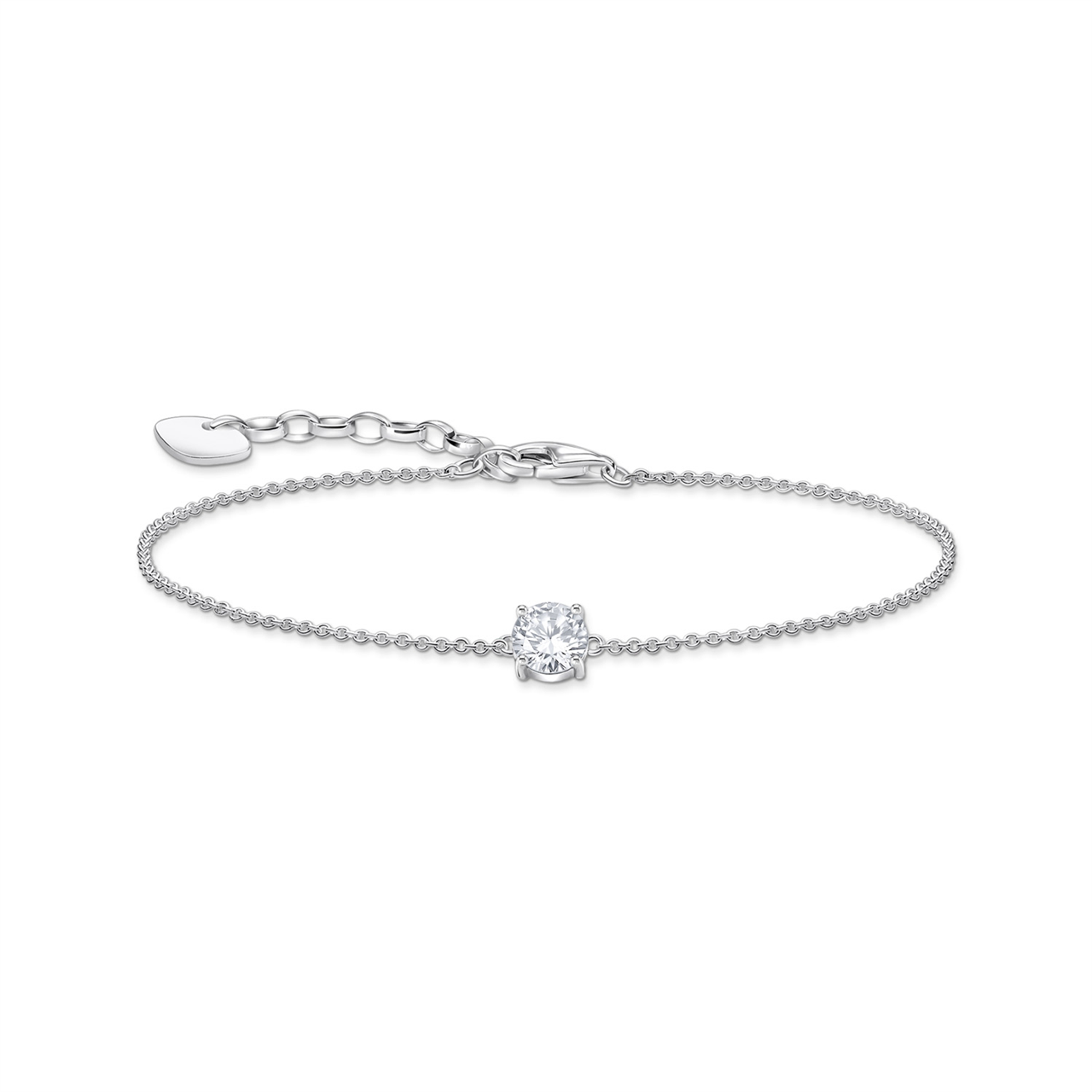 Thomas Sabo Bracelet with White Zirconia Pendant