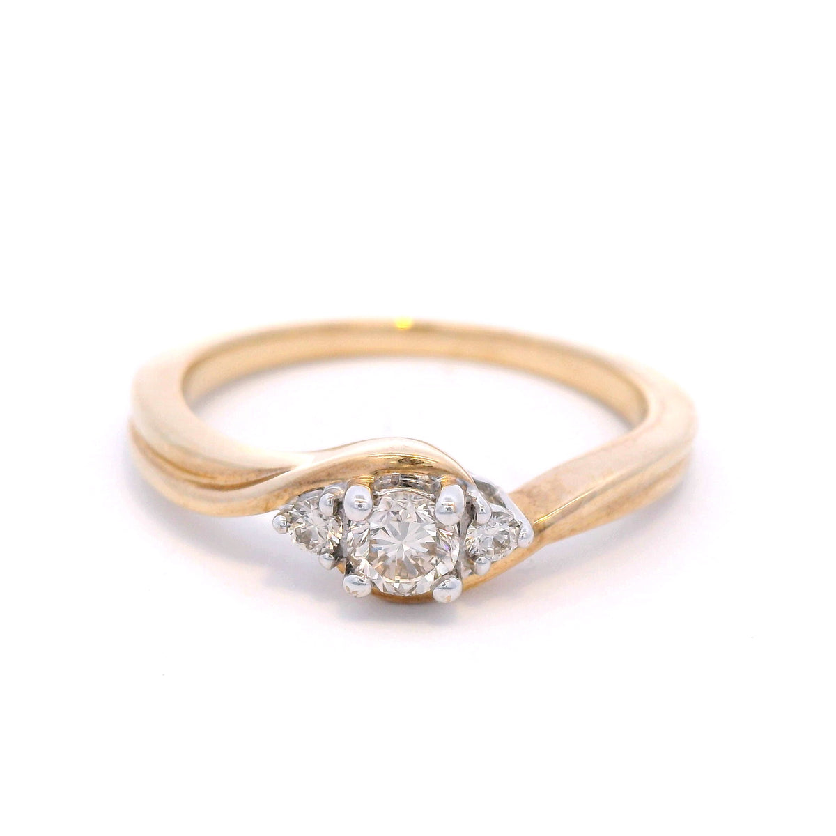 Round Brilliant Cut Trilogy Diamond Ring
