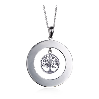Tree of Life Open Circle Disc Pendant