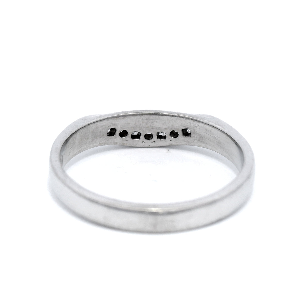 Diamond Curved Eternity Ring in White Gold
