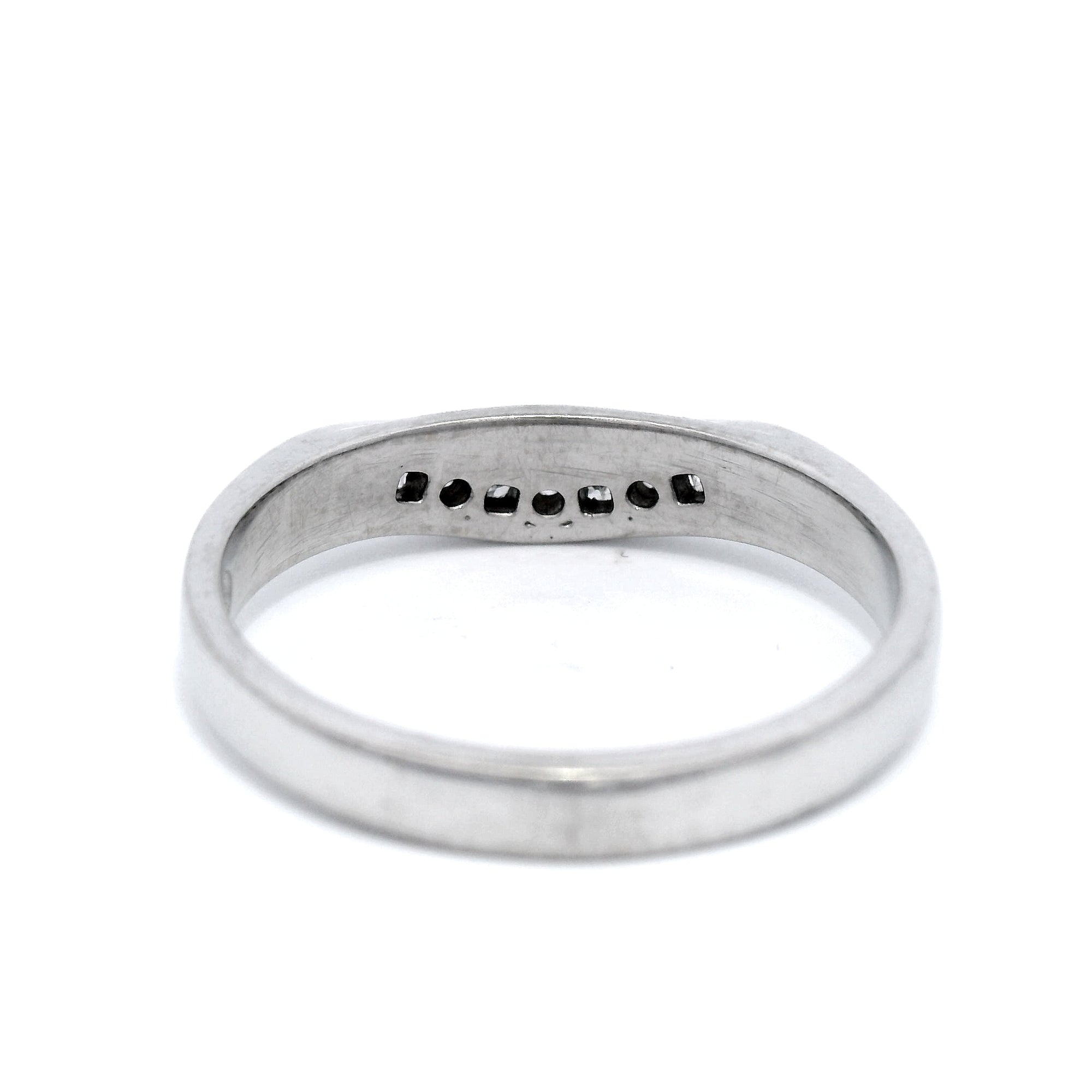 Diamond Curved Eternity Ring in White Gold