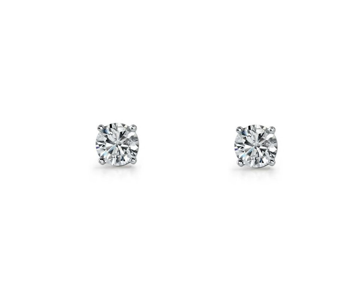 Ellani Sterling Silver 5mm Round Claw Set Studs