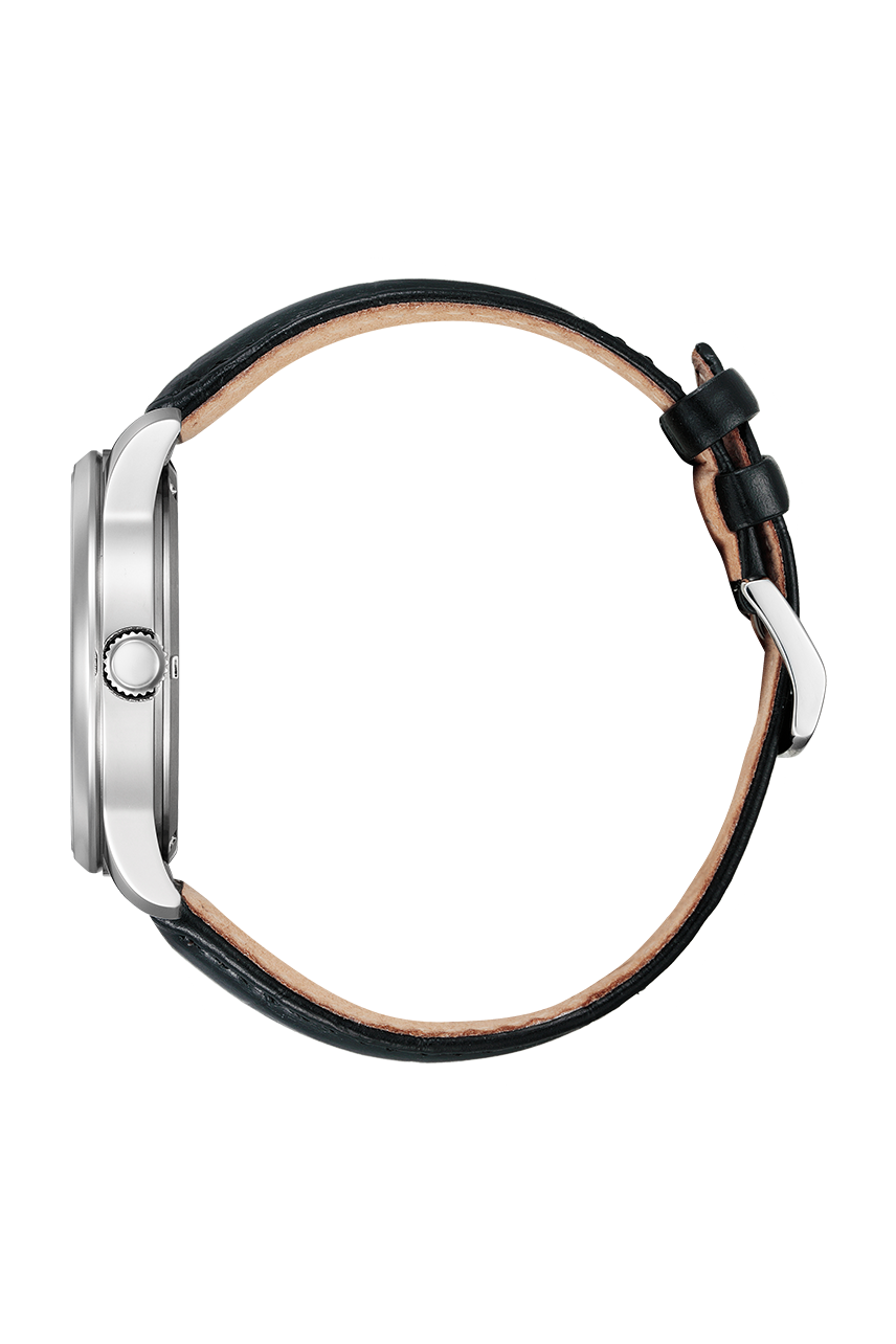 Citizen | Classic White Dial Leather Strap Watch