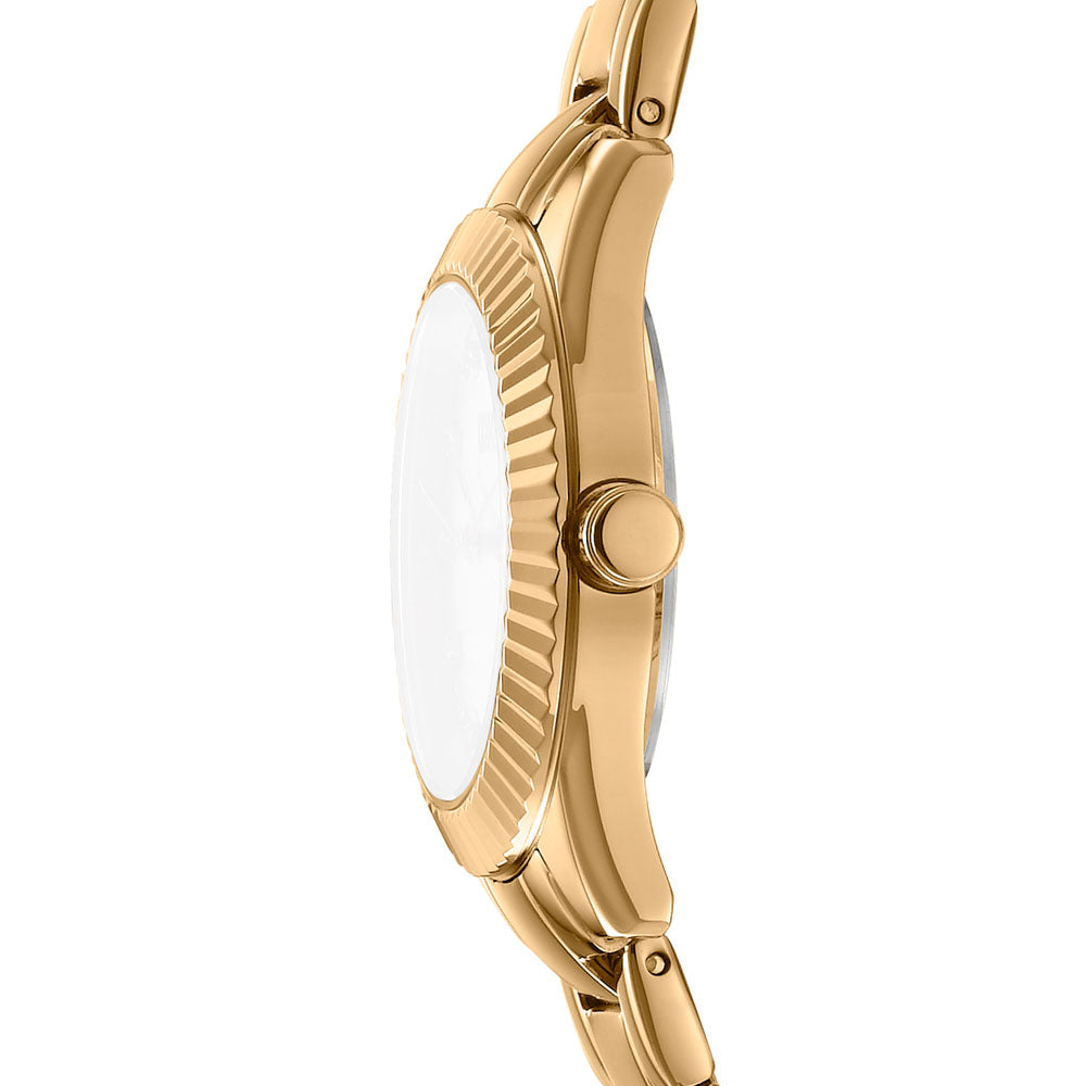 DKNY Chambers Glitz Gold Band Stainless Steel Watch
