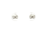 White Gold Rhodium Plated Round Ball Stud Earrings 5mm