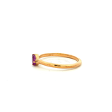Pear Amethyst Dress Ring in Yellow Gold