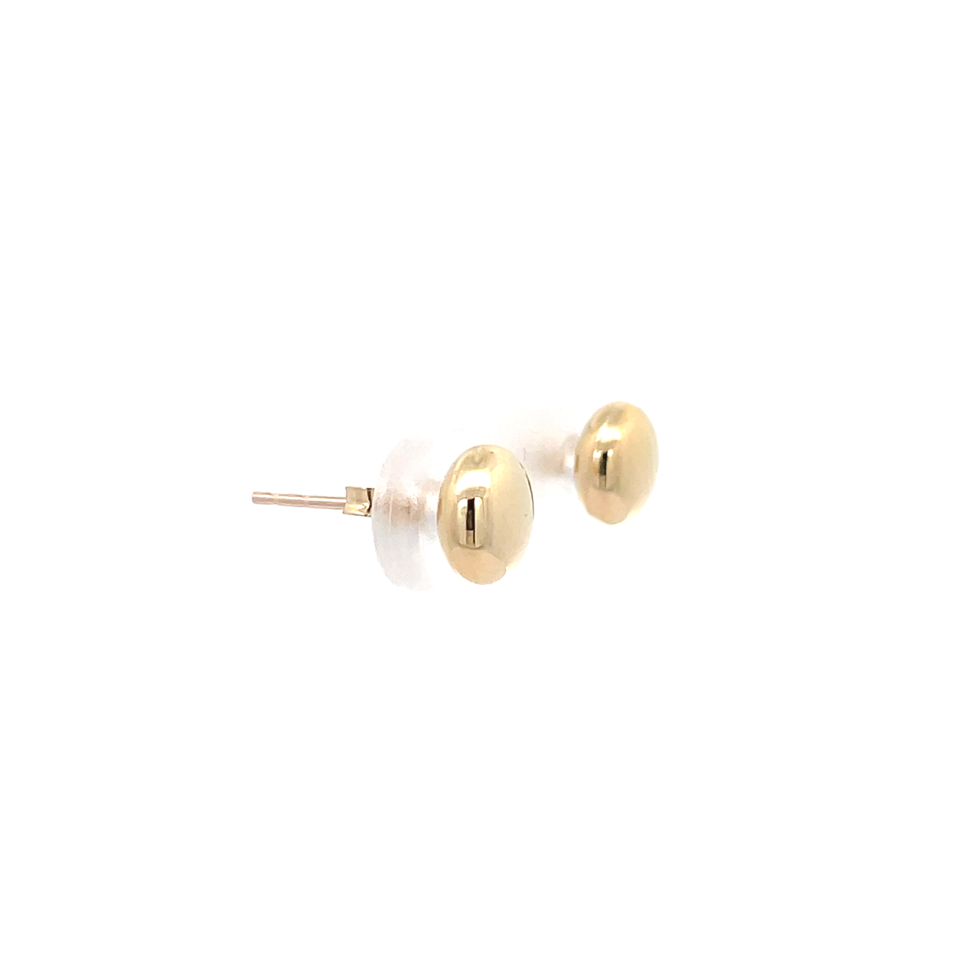 Button Stud Earring in Yellow Gold