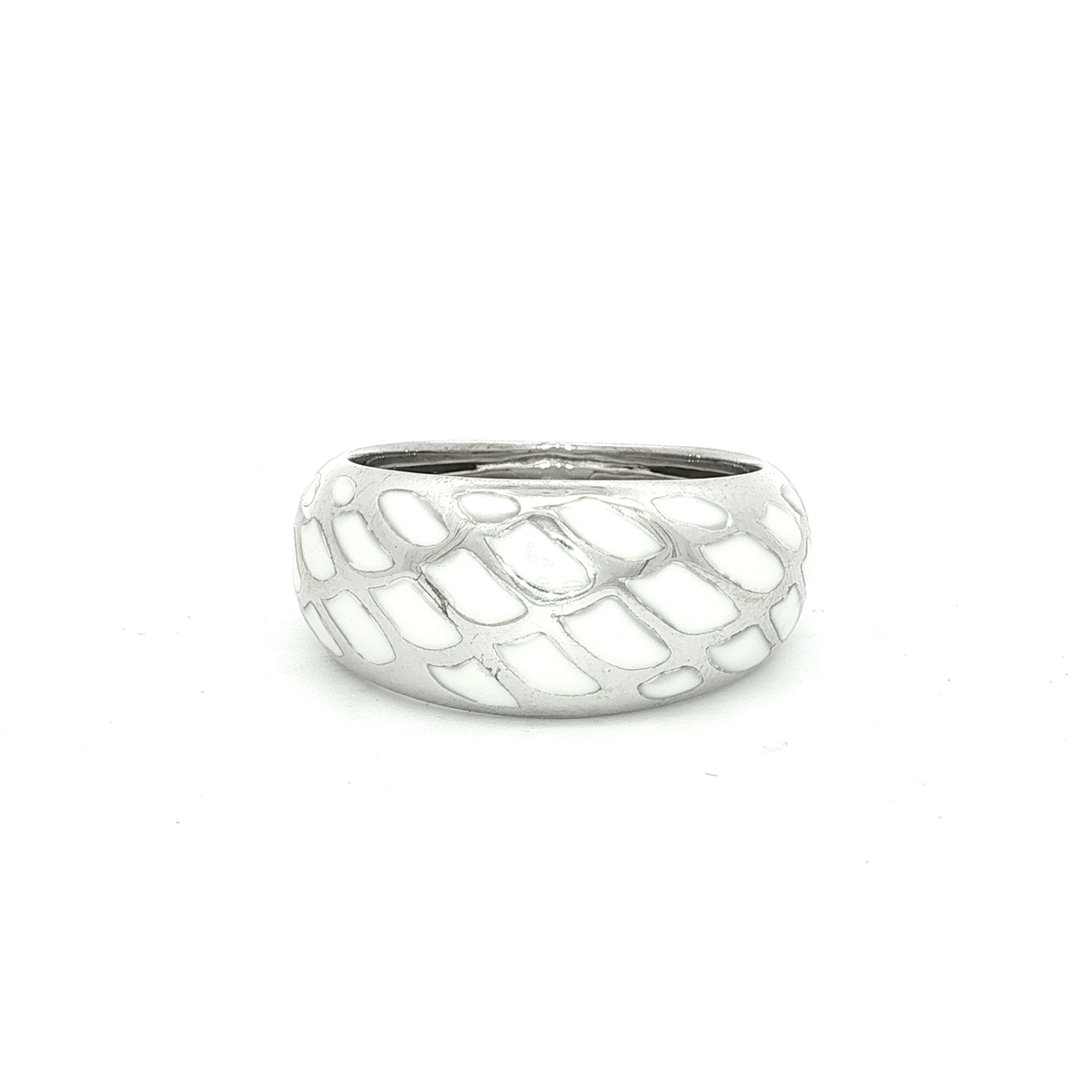 Engelsrufer Silver White Enamel Wing Ring