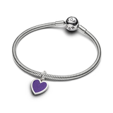 Pandora Engravable Heart Platinum-Plated Dangle Charm