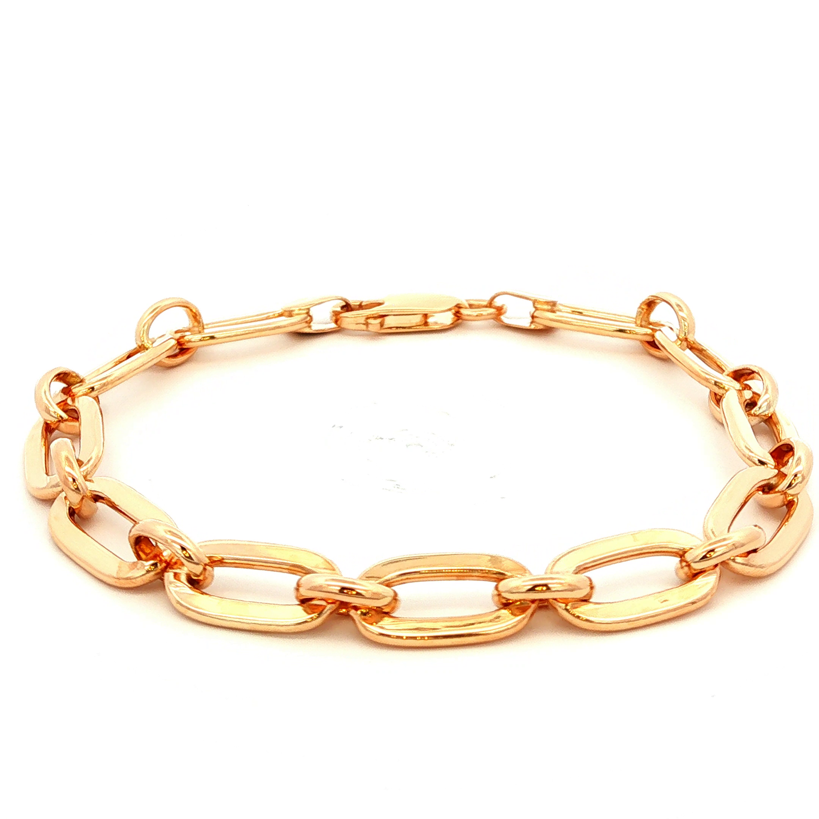 Silver Filled Oval Cable Hammered