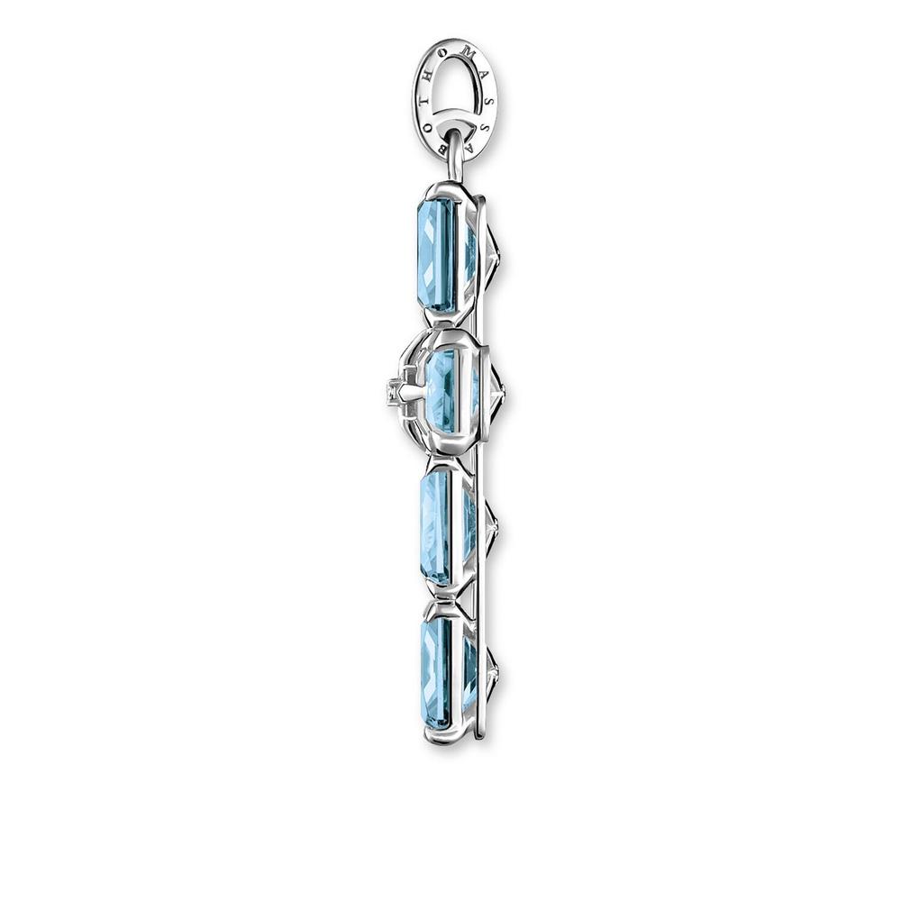 Thomas Sabo Silver Blue Stones Cross with Star Pendant