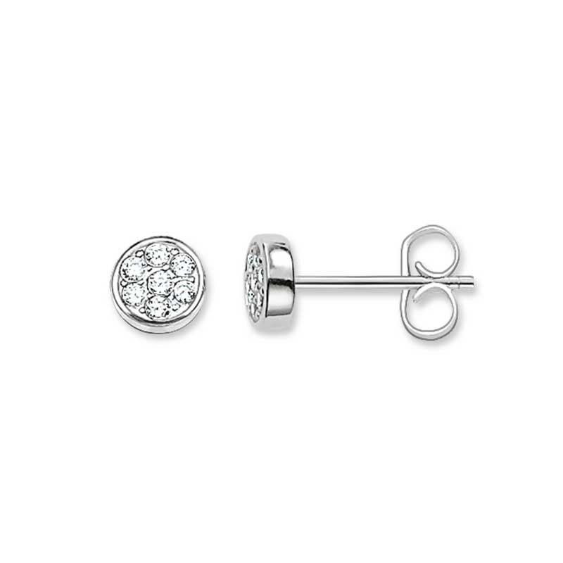 Thomas Sabo Jewellery Ear Studs Sparkling Circles Silver