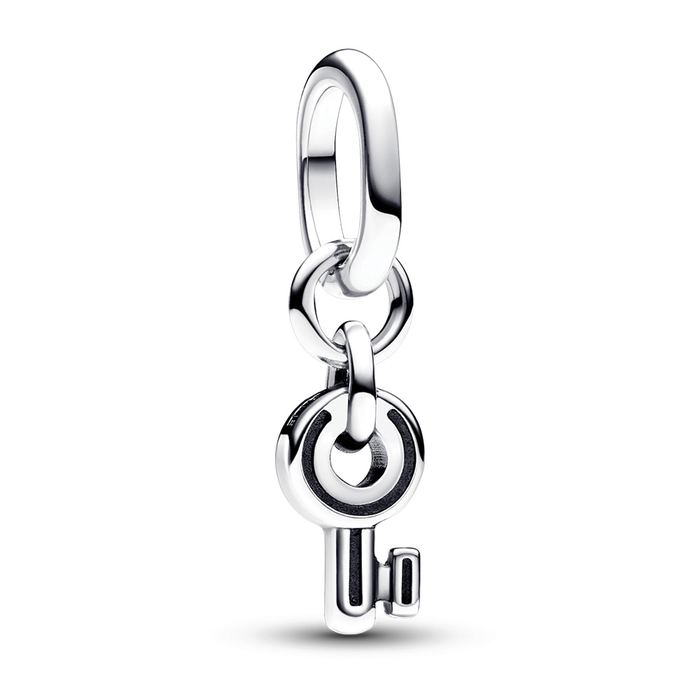 Key sterling silver mini dangle